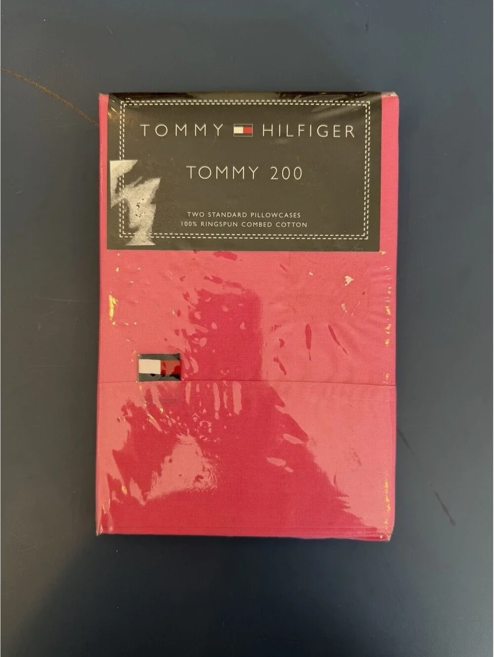 Vintage Tommy Hilfiger Tommy 200 Pink Pillowcases 100% Cotton Set Of 2 New